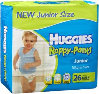Huggies Junior Boy 26 Nappy Pants