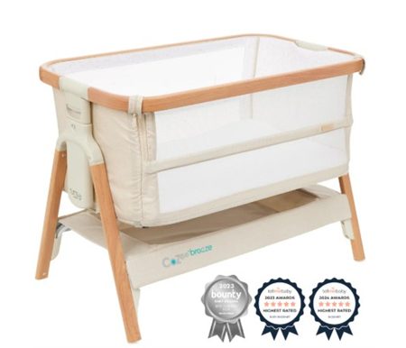 CoZee Breeze Plus Co-sleeping Bassinet Walnut / Ecru