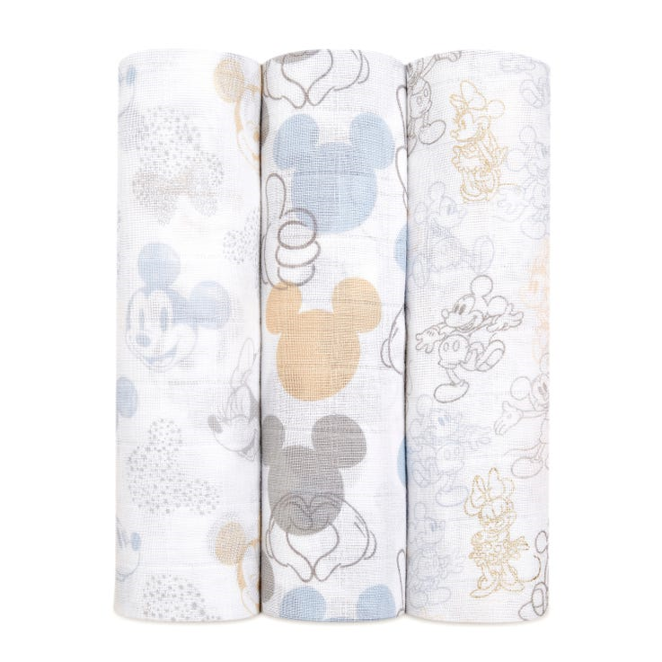 Aden + Anais Disney Swaddle 3pk Mickey+Minnie Australia
