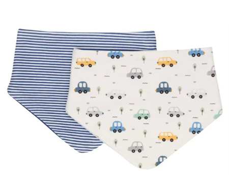 All4Ella Bandana Bib 2pk - Beep Beep