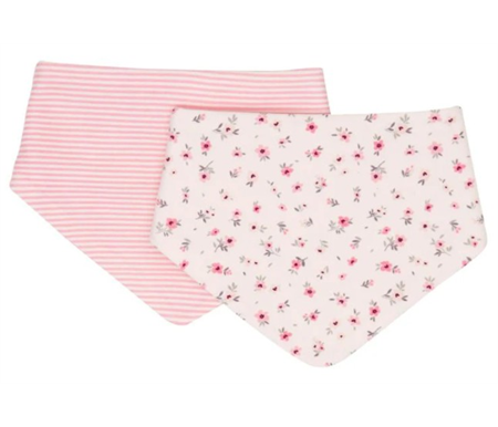All4Ella Bandana Bib 2pk - Pink Petals