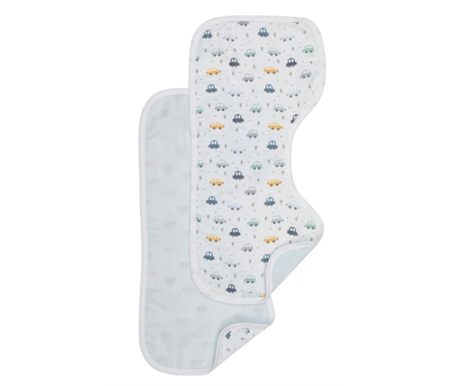 All4Ella Burp Cloths 2pk - Beep Beep