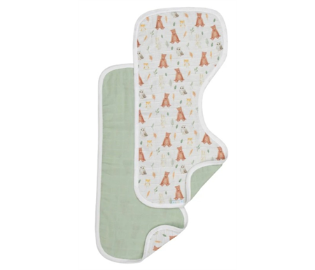 All4Ella Burp Cloths 2pk - Forest Friends