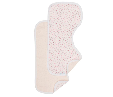 All4Ella Burp Cloths 2pk - Pink Petals
