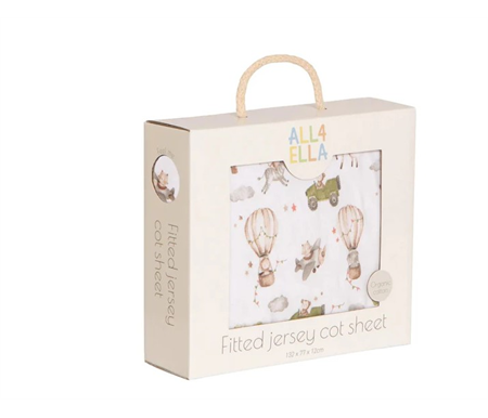 All4Ella Jersey Cot Sheets - Monkey Carnival