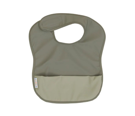 All4Ella Recycled Pouch Bib - Two - Tone Sage