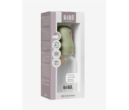 BIBS Baby Bottle 150ml Slow Flow Latex - Sage