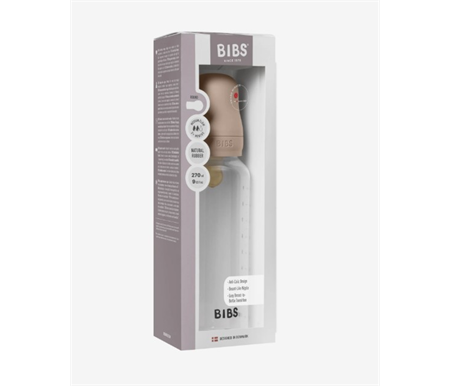 BIBS Baby Bottle 270ml Medium Flow Latex - Blush