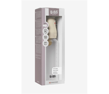 BIBS Baby Bottle 270ml Medium Flow Latex - Ivory