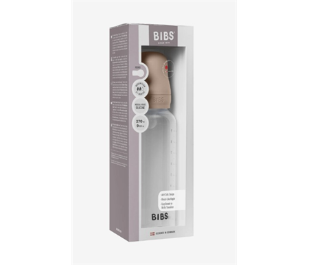 BIBS Baby Bottle 270ml Medium Flow Silicone - Blush