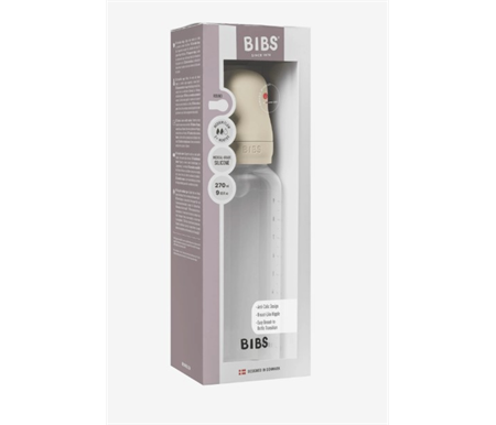BIBS Baby Bottle 270ml Medium Flow Silicone - Ivory