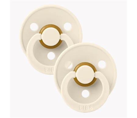 BIBS Colour Pacifier 2pk - Ivory Size 2
