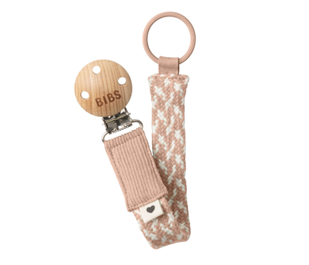 BIBS Paci Clip Blush-Ivory
