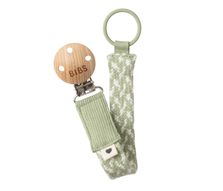 BIBS Paci Clip Sage-Ivory