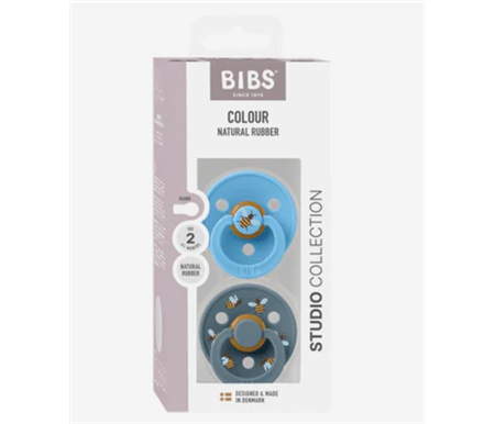BIBS Studio Colour Pacifier 2pk - Bumblebee  / Breeze Mix