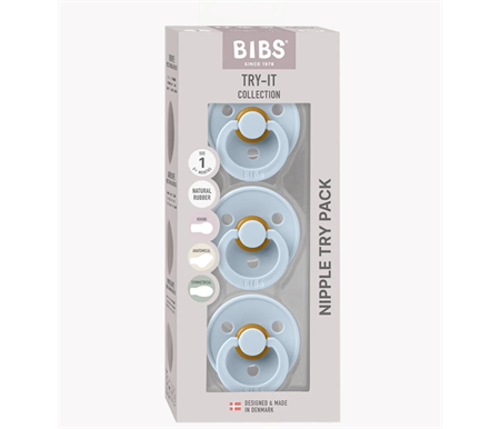 BIBS Try-It Collection 3 Pk - Baby Blue