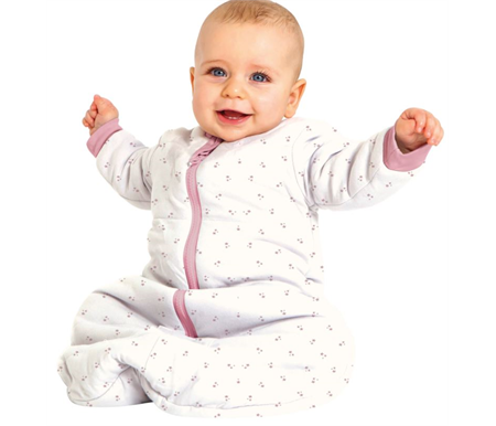 Baby Studio Cotton Sleeping Bag With Arms 3.0 Tog 18-36m - Pink Stars