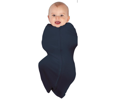 Baby Studio Organic Cotton SwaddlePouch Small 0-3 months -Navy