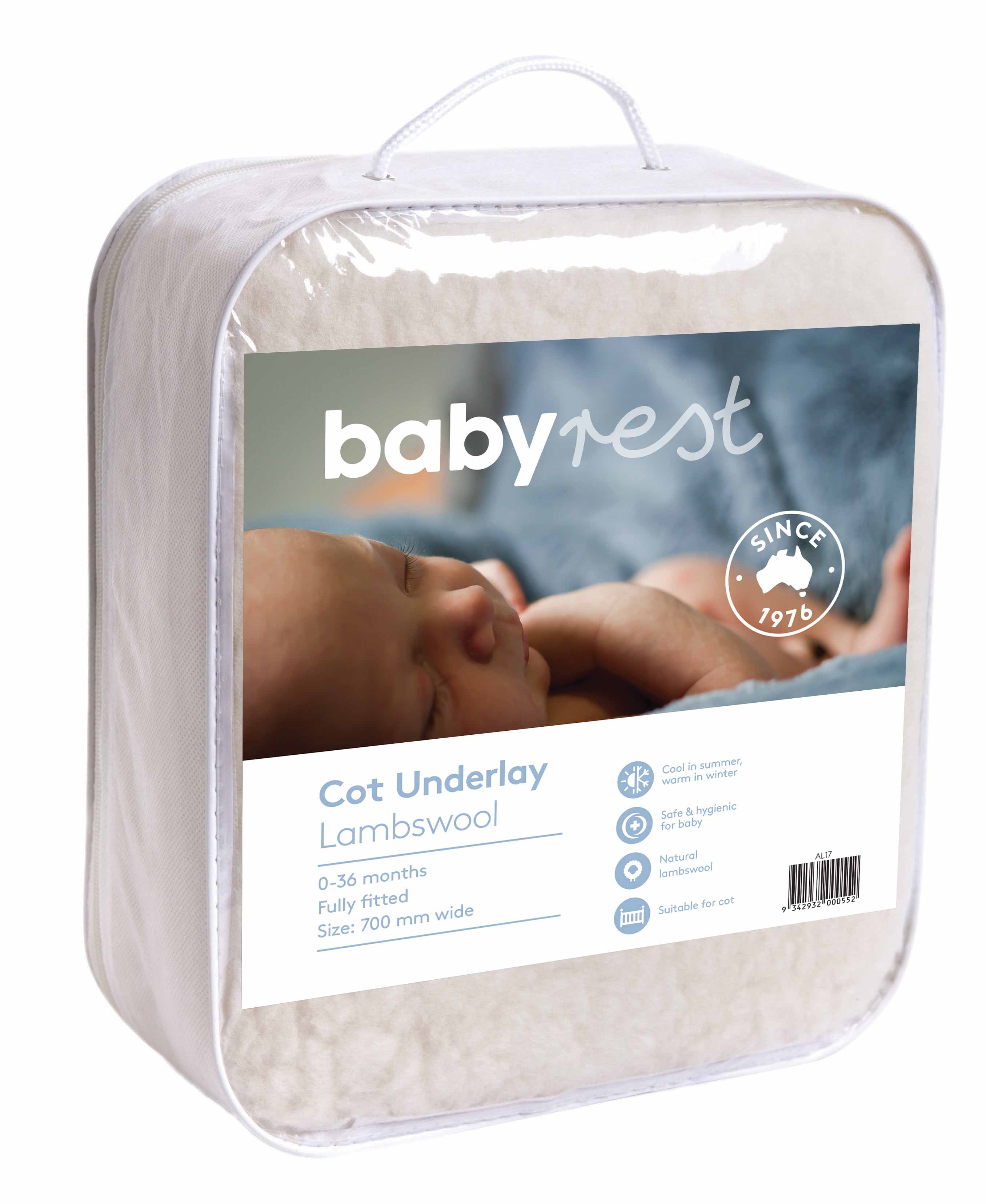 Lambs Wool For Baby Baby Comfort Lambswool Fitted Cot Underlay 1300 x 690mm