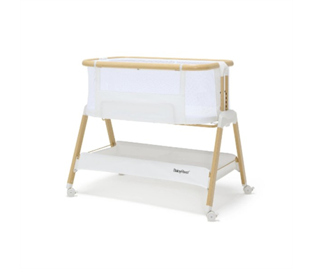 BabyRest Alfie Bedside White/Natural bonus Free Bamboo Fitted Sheet & Mattress Protector Value $39.99