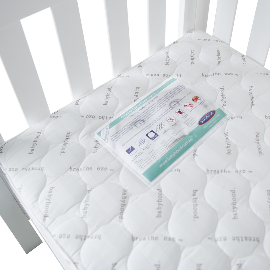 Babyhood Breathe Eze Fibre Mattress 1200 x 600 Australia