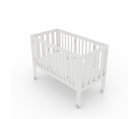 Babyrest Dixie Folding Cot - White -free folding mattress valued $179  -DISPLAY ONLY