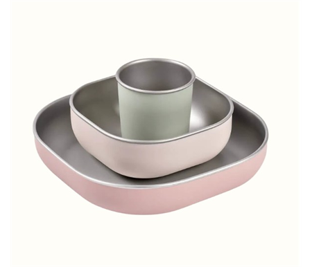 Beaba Stainless Steel Meal Set - Clay