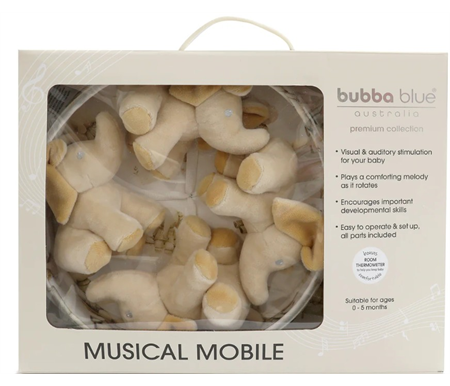 Bubba Blue Elephant Bedtime - Musical Mobile