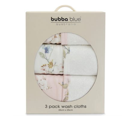 Bubba Blue Sleeping Bunny - 3pk Face Washers