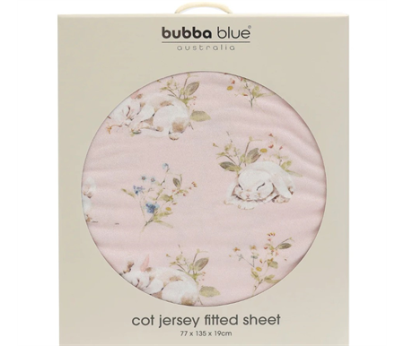 Bubba Blue Sleeping Bunny - Cot Fitted Sheet