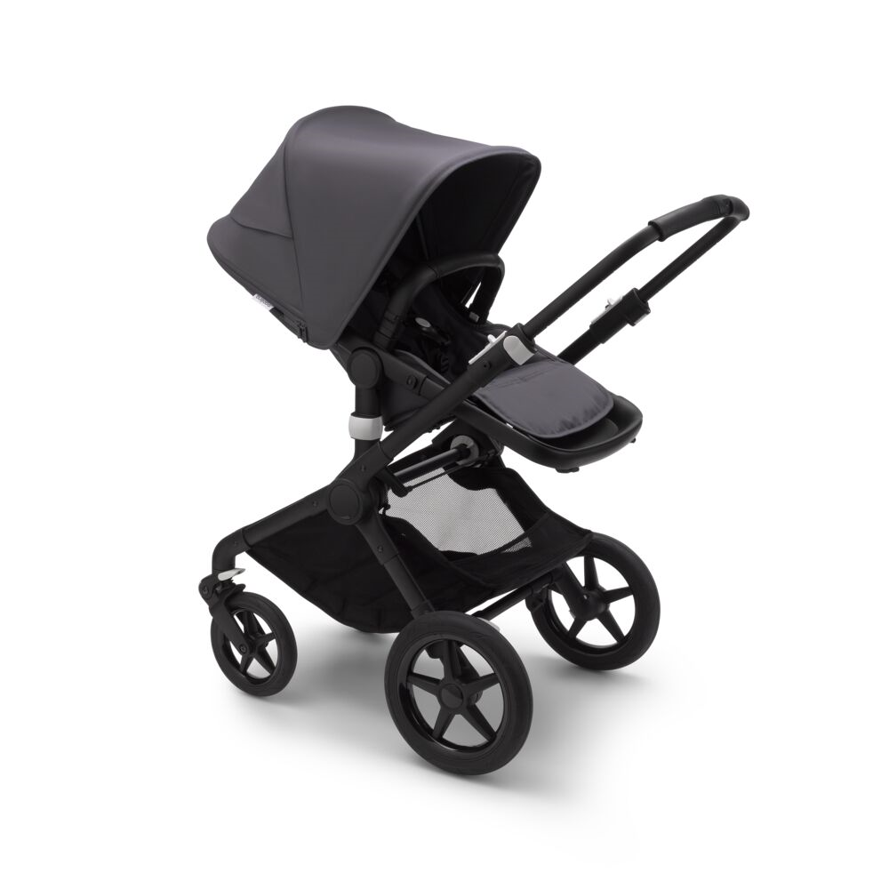 Bugaboo Fox2 Complete Black Chassis Steel Blue Seat Steel Blue Canopy