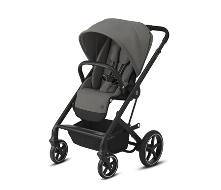 Cybex Balios S Lux Stroller - Black/Soho Grey with FREE Carry Cot