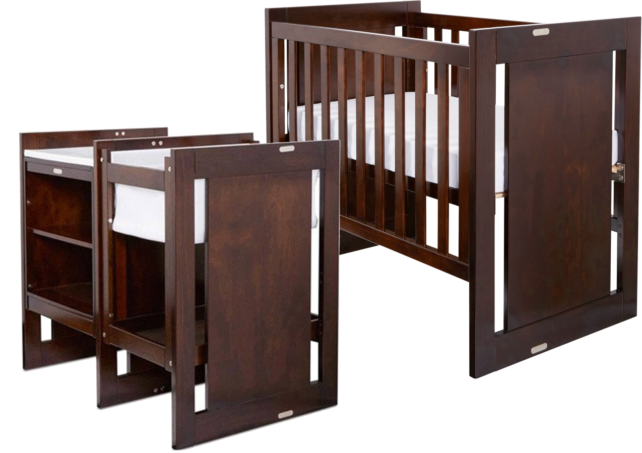 Grotime Overture Compact Cot, BassiCrib, Changer and Mattress Package