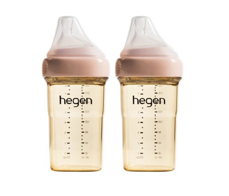 Hegen PCTO 240ml/8oz Feeding Bottle PPSU (2 Pack) Pink