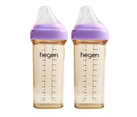 Hegen PCTO 330ml Feeding Bottle PPSU 2pk - Purple