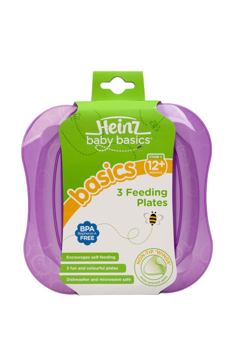 Heinz Baby Basics Feeding Plate 3pk Heinz Baby Basics Feeding Plate 3pk