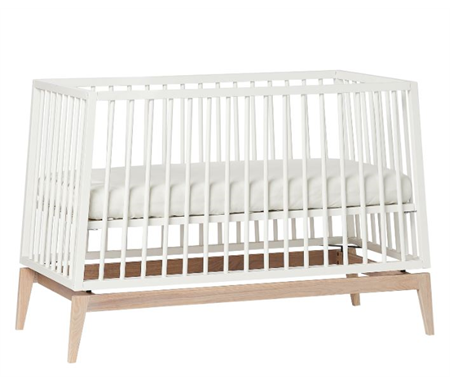 Leander Luna Cot - White and Oak 120 x 60 