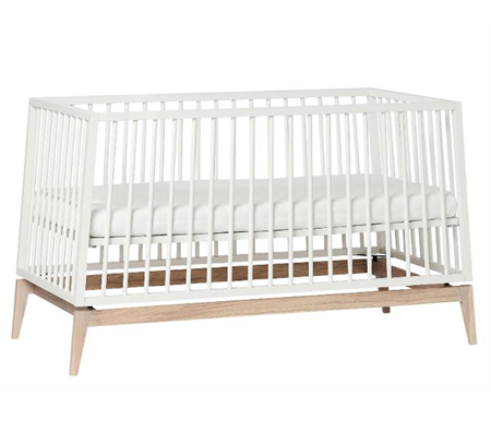 Leander Luna Cot - White and Oak 140 x 70 Sept Promo Free Comfort Mattress Valued $429.95