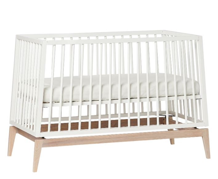Leander Luna Cot White and Oak 120 x 60 Australia