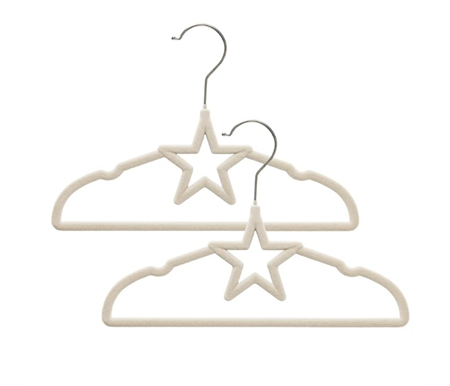 Living Textiles 10pk Baby Coat Hangers - Stars Beige