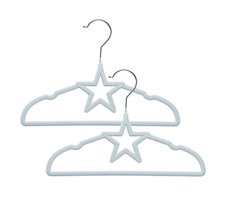 Living Textiles 10pk Baby Coat Hangers - Stars Blue