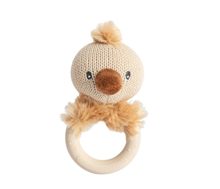 Living Textiles Australiana Ring Rattle - Emily the Emu