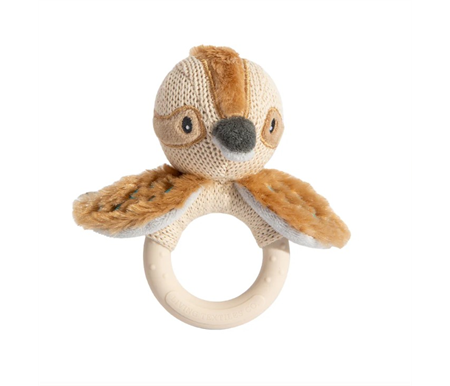 Living Textiles Australiana Ring Rattle - Kenny the Kookaburra