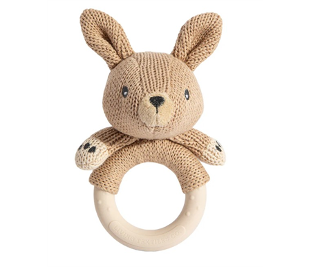 Living Textiles Australiana Ring Rattle - Kylie the Kangaroo