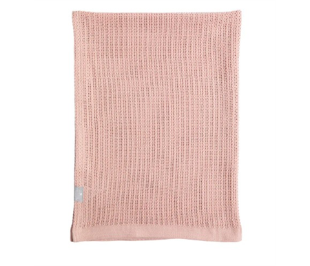 Living Textiles Cotton Cellular Blanket - Dusty Pink