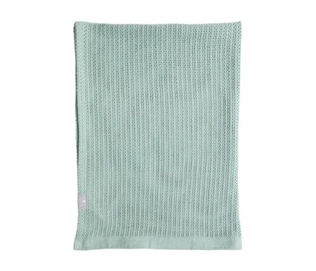 Living Textiles Cotton Cellular Blanket - Sage