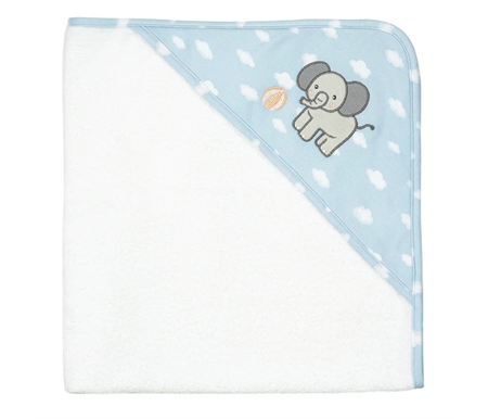Living Textiles Elephant Playtime Hooded Towel