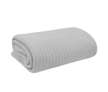 Living Textiles Organic Cot Cellular Blanket - Grey