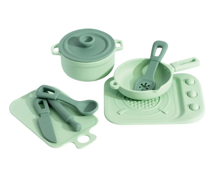 Living Textiles Playground Silicone Kitchen Playset - Sage