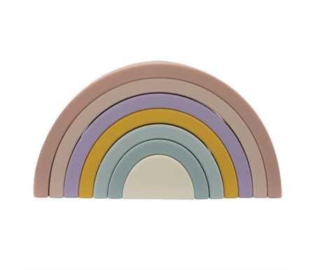 Living Textiles Playground Silicone Rainbow Puzzle - Rose